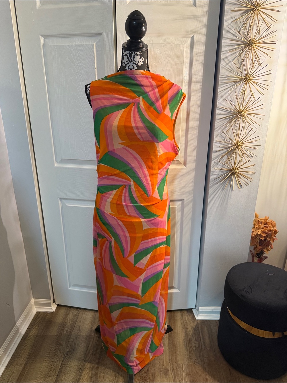Donna Morgan Vibrant Orange Dress Top